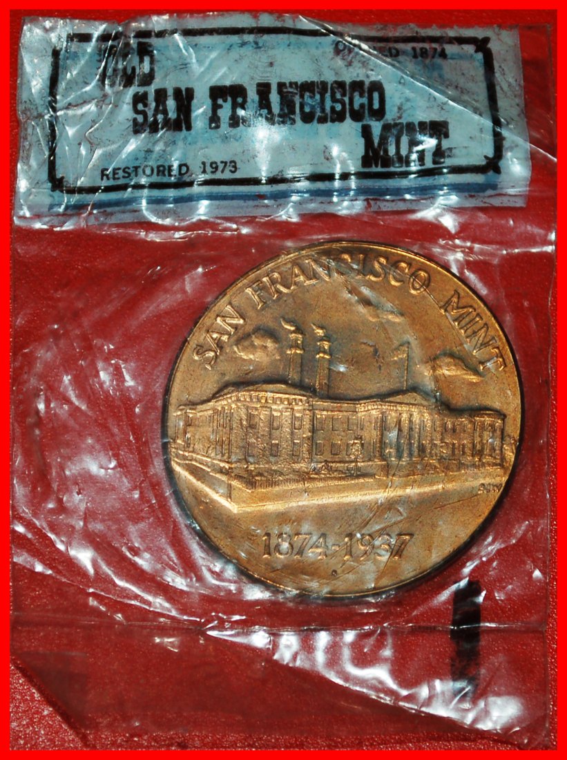  * SAN FRANCISCO MINT 1874-1937S: USA ★ DOLLAR GRÖßE 1794-1978 MEDAILLE 1974 ORIGINAL★OHNE VORBEHALT!   