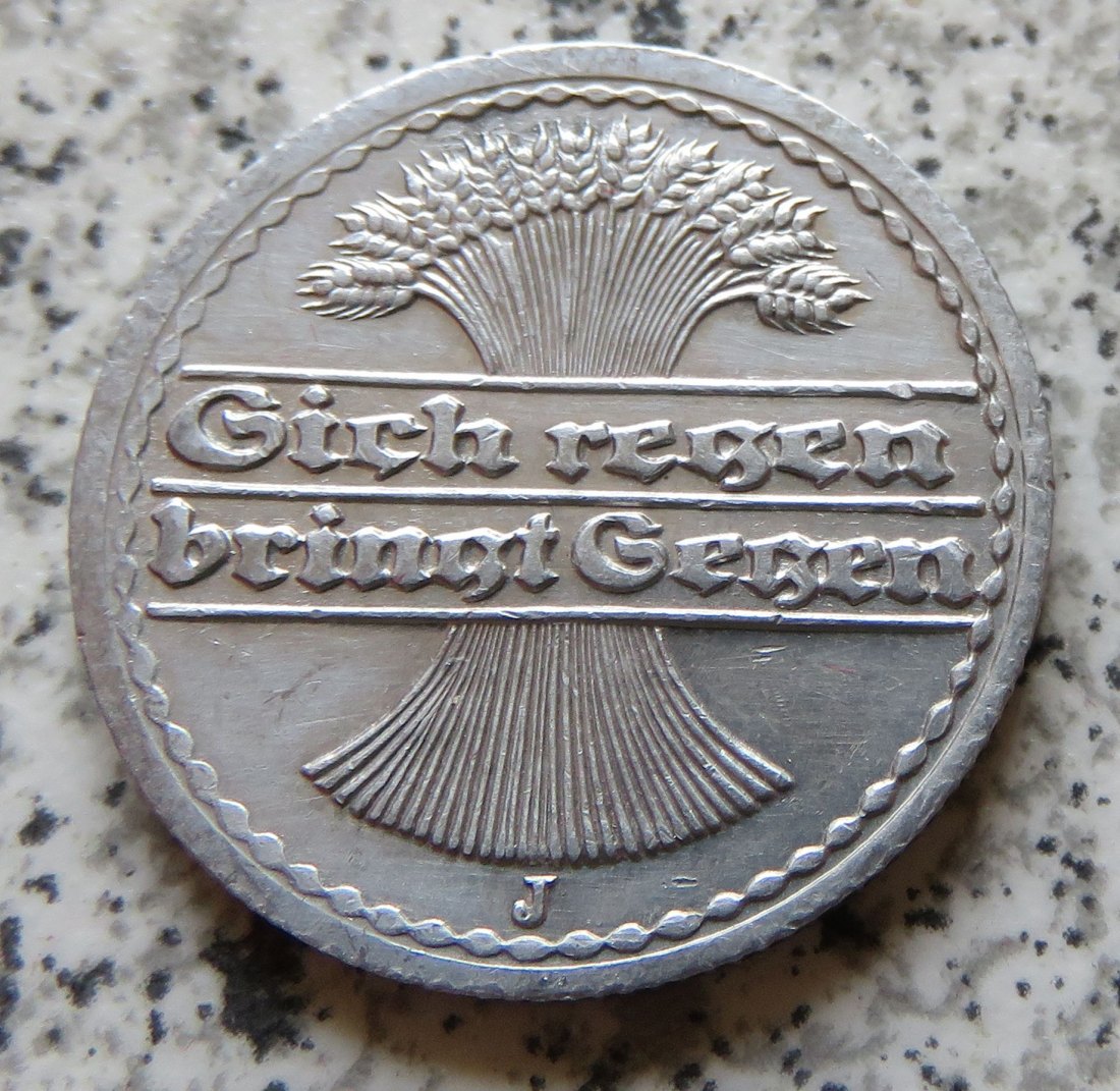  Weimarer Republik 50 Pfennig 1921 J   