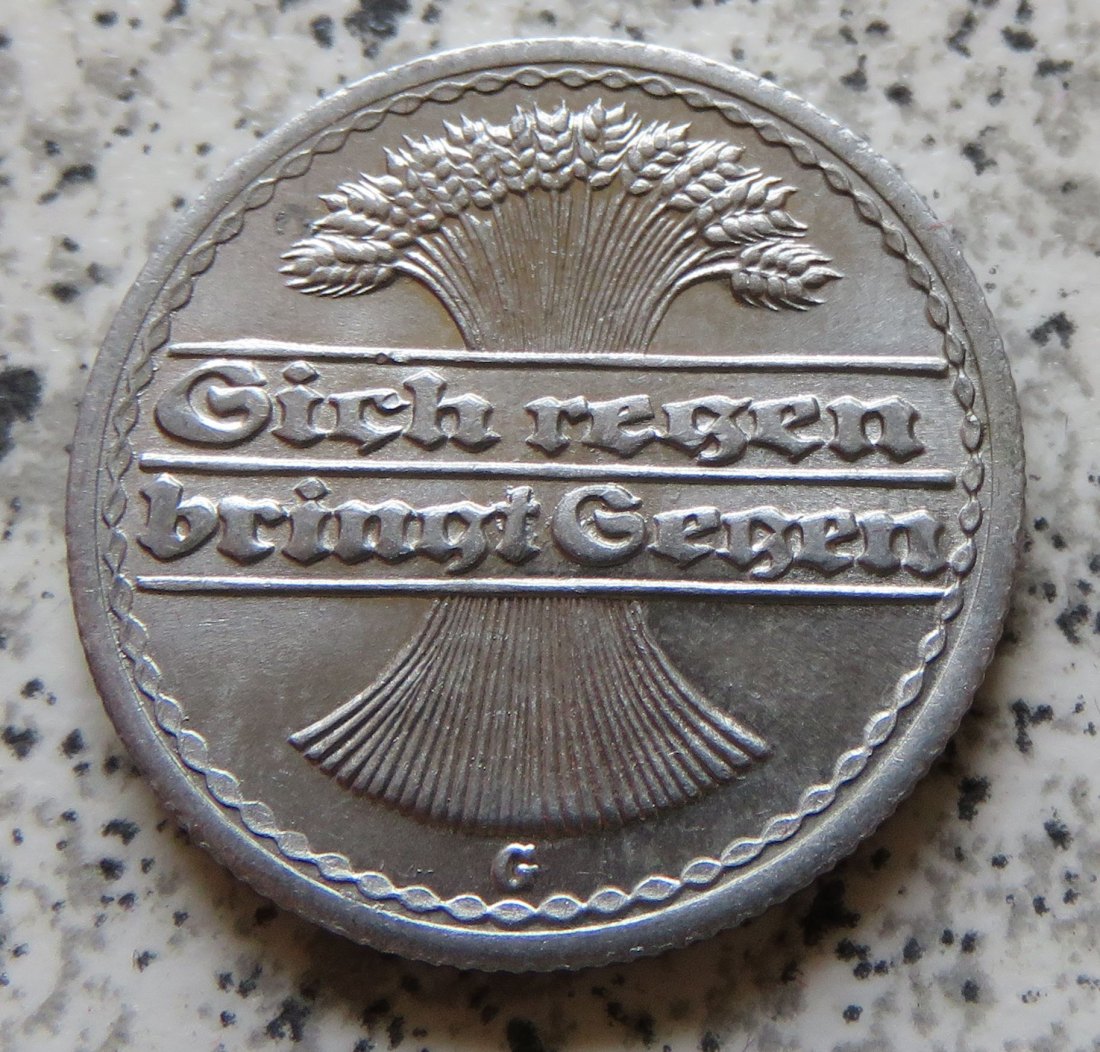  Weimarer Republik 50 Pfennig 1922 G   