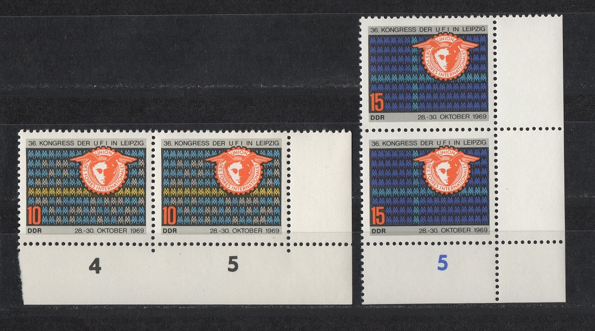  DDR 1969 Mi.1515-1516 Komplett-Satz Paare m. Eckrand **Postfrisch Selten!   