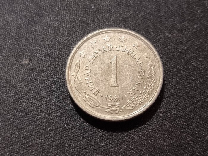  Jugoslawien 1 Dinar 1980 Umlauf   