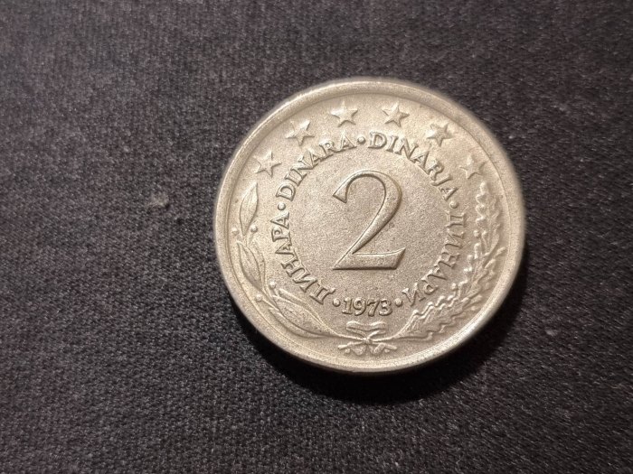  Jugoslawien 2 Dinar 1973 Umlauf   