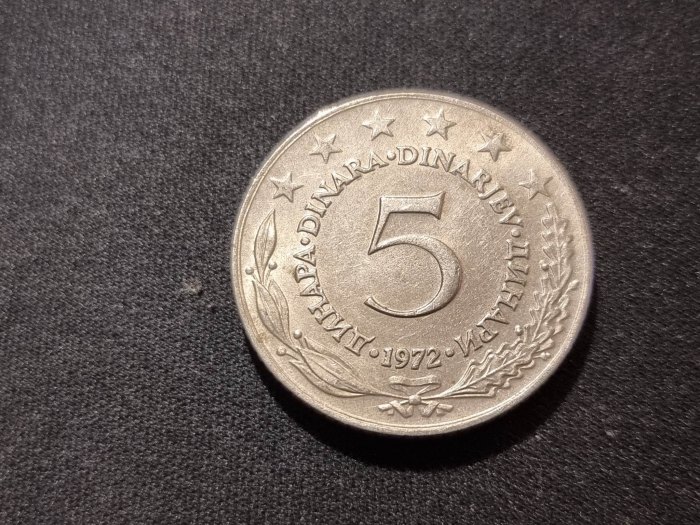  Jugoslawien 5 Dinar 1972 Umlauf   