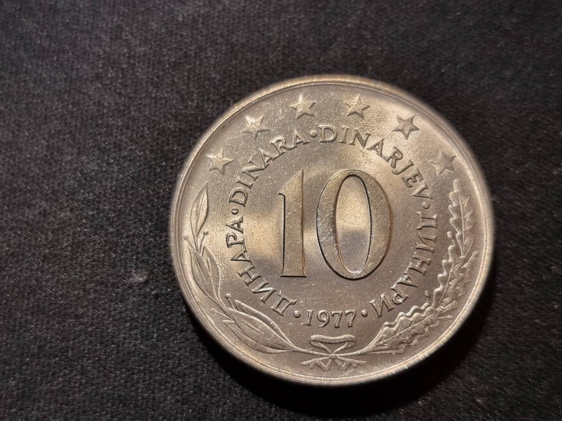  Jugoslawien 10 Dinar 1977 STG   