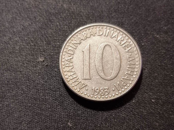  Jugoslawien 10 Dinar 1983 Umlauf   