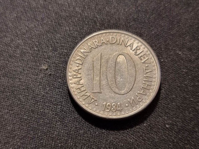  Jugoslawien 10 Dinar 1984 Umlauf   