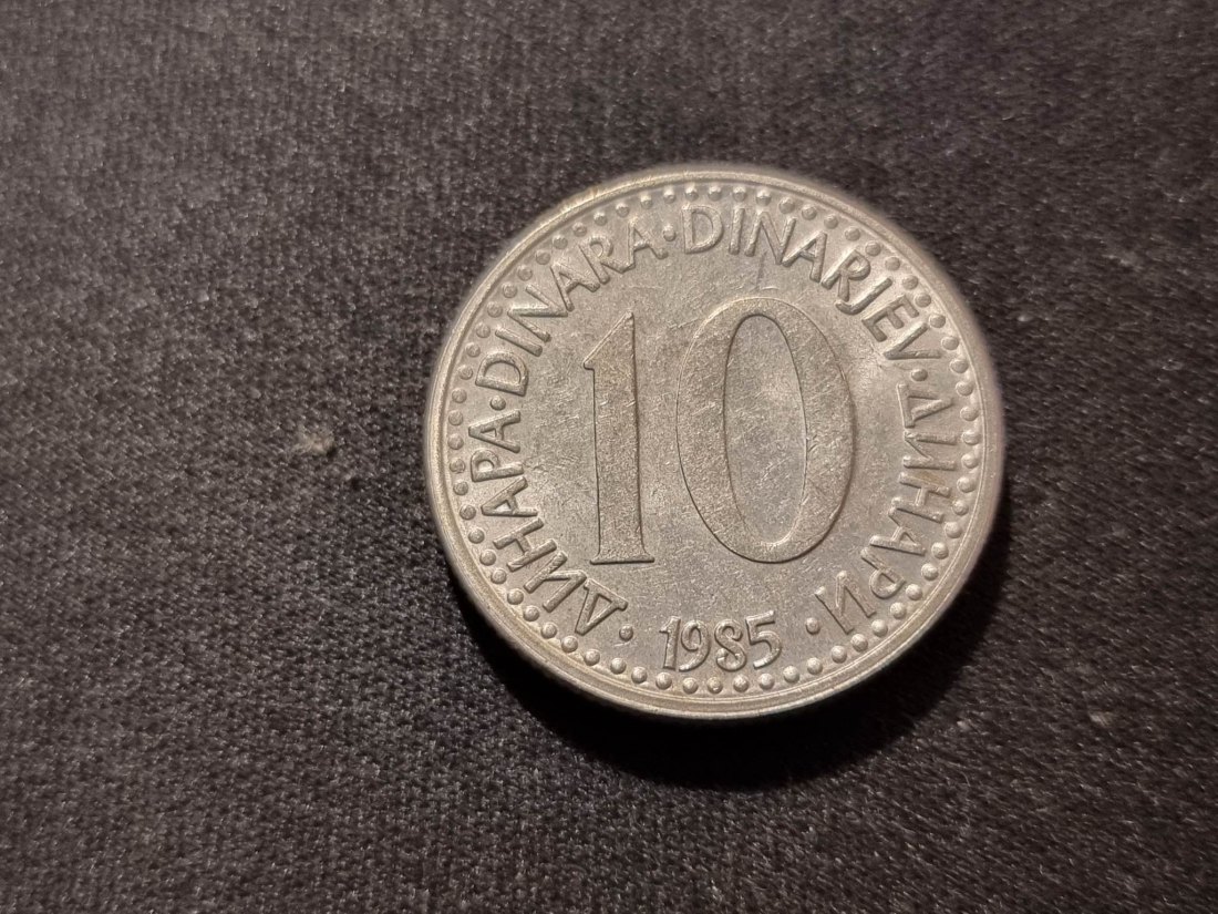  Jugoslawien 10 Dinar 1985 VZ   