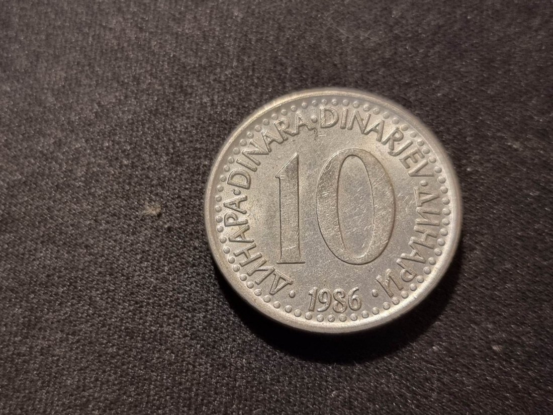  Jugoslawien 10 Dinar 1986 VZ   