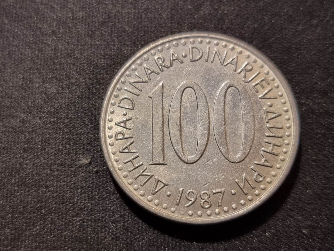  Jugoslawien 100 Dinar 1987 VZ   