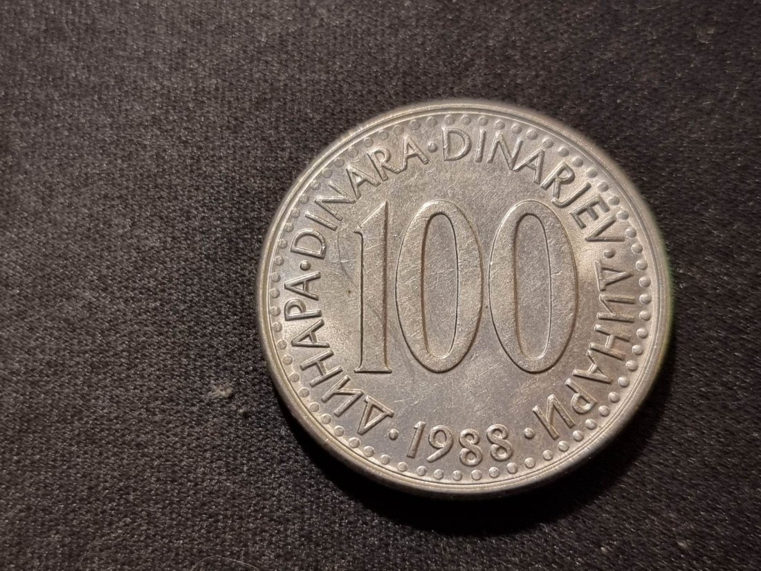  Jugoslawien 100 Dinar 1988 STG   