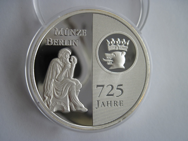  Medaille - 725 Jahre Münze Berlin, Berliner Bär, BRD 2005   