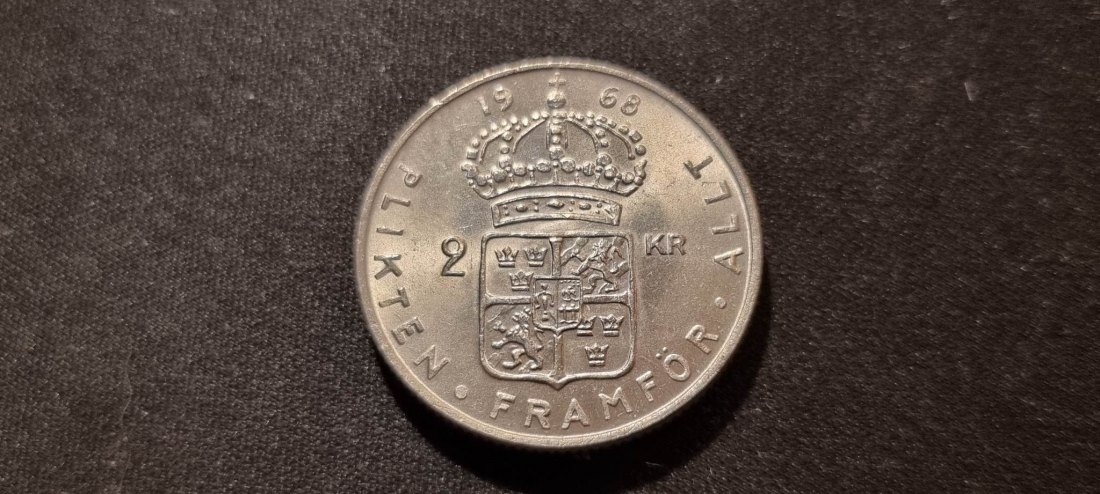  Schweden 2 Kronen 1968 VZ+   