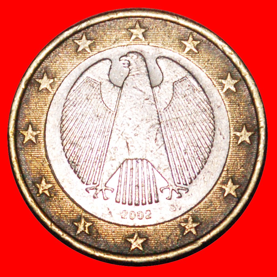  * EAGLE (2002-2006): GERMANY ★ 1 EURO 2002G DIES II1+B! ★LOW START ★ NO RESERVE!   