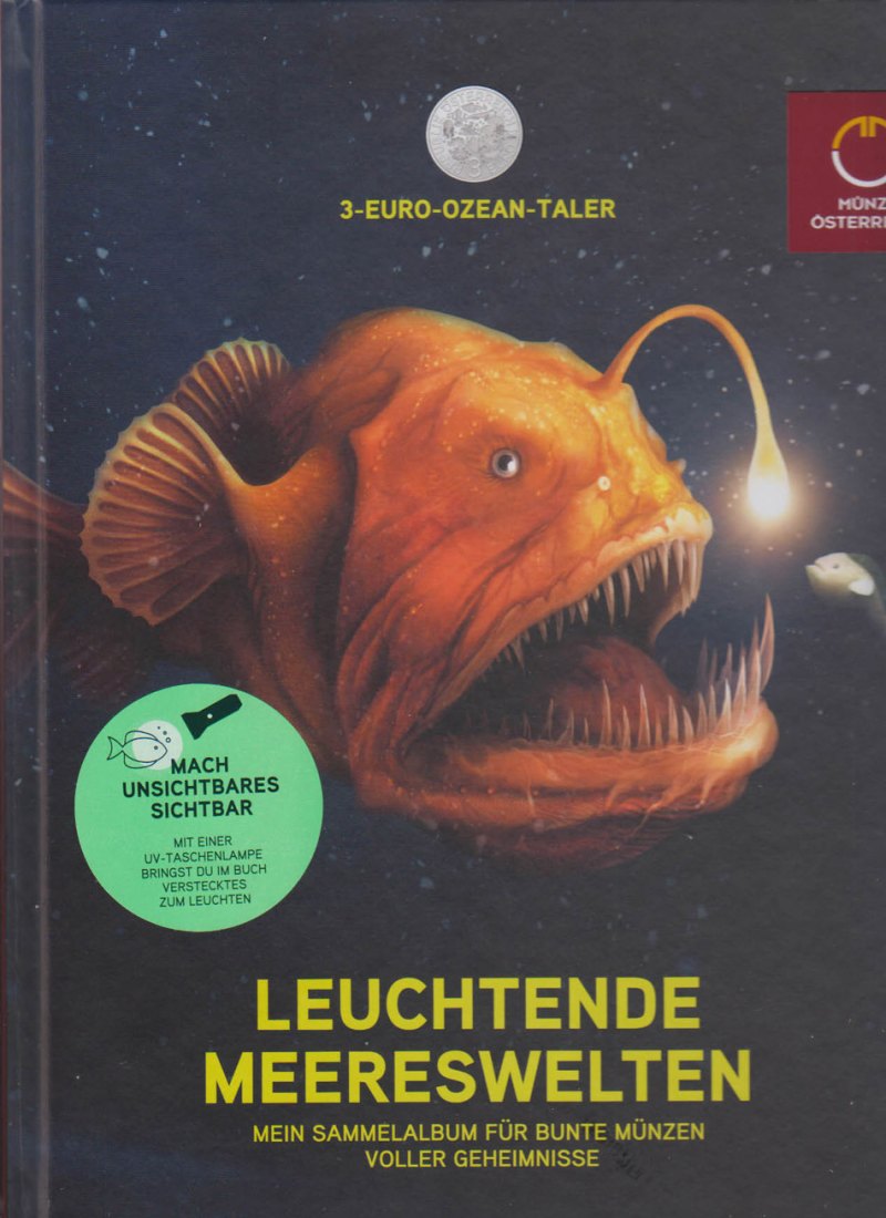  Österreich Sammelalbum der 3-Euro-Ozean-Taler *Leuchtende Meereswelten*   