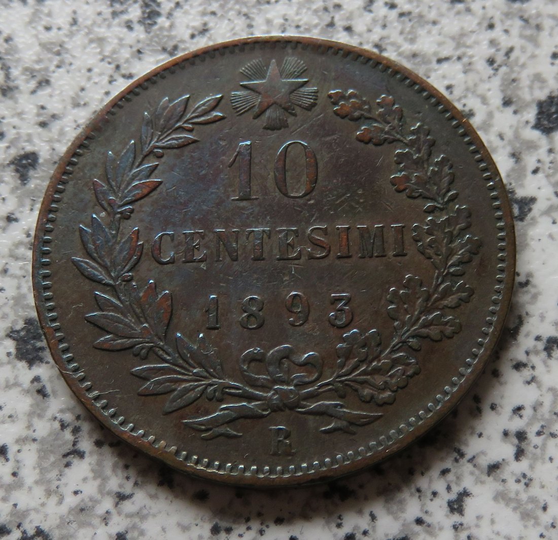  Italien 10 Centesimi 1893 R   