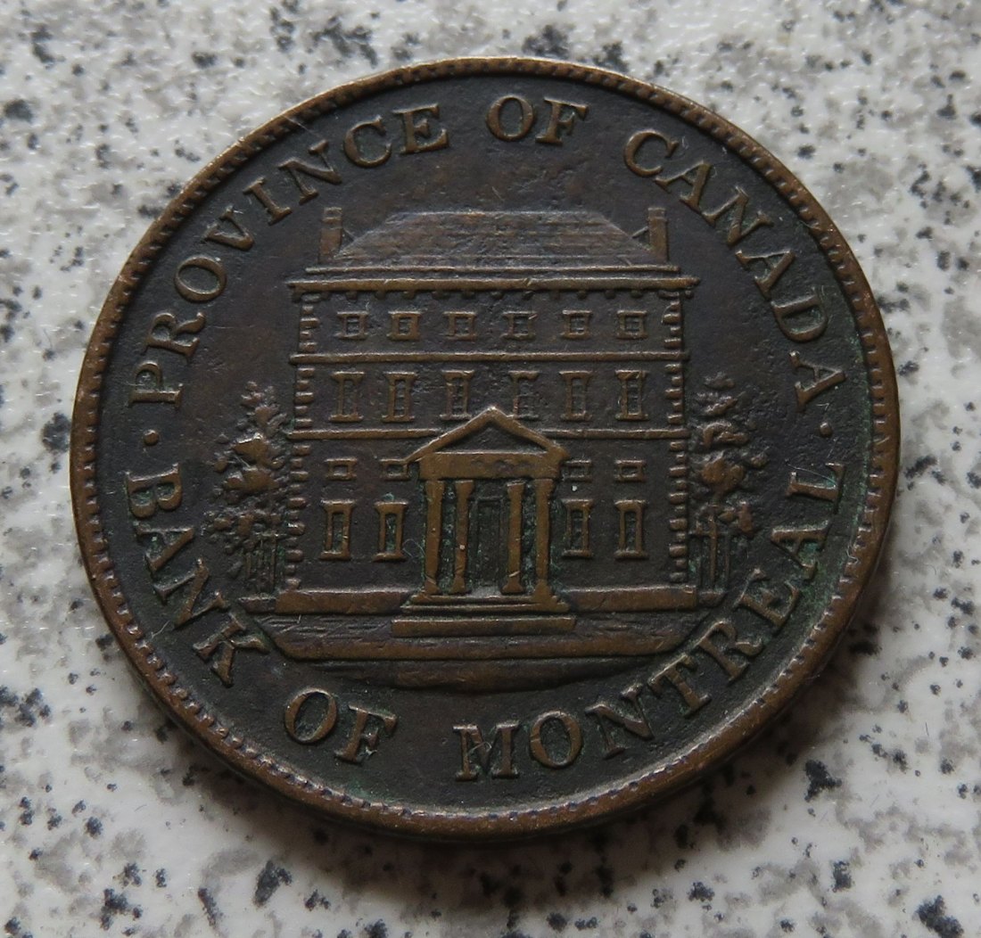  Province of Canada, Bank of Montreal, Bank Token half Penny 1842 (SOU 1842)   