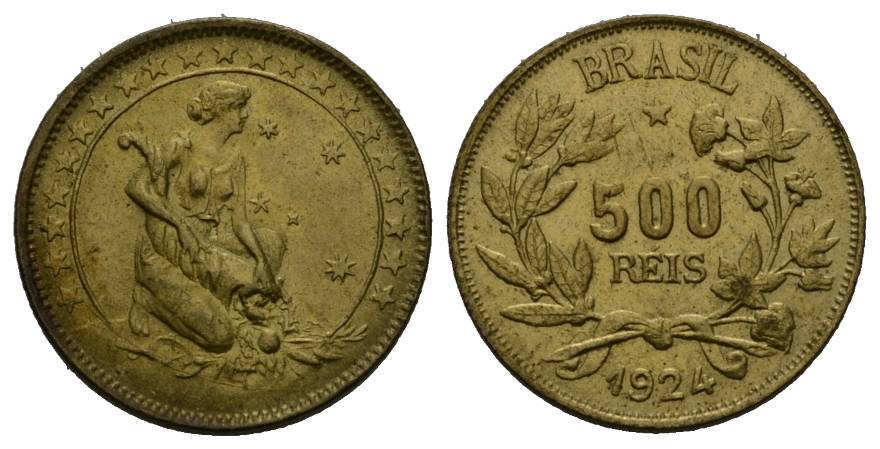  Brasilien; 500 Reis 1924   