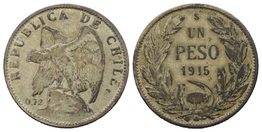  Chile 5 Pesos; 1915   