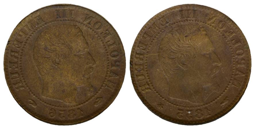  Frankreich; Kleinmünze 1855-1856   