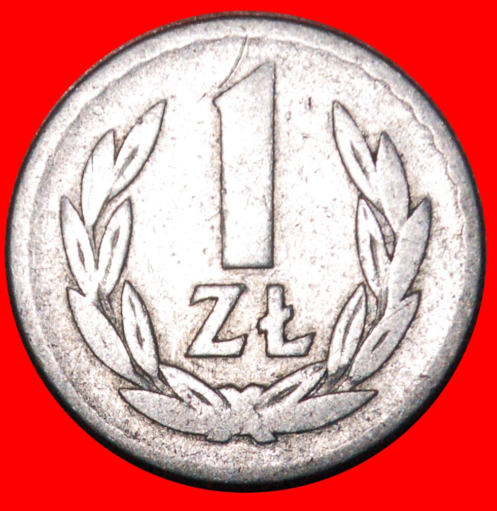  * SOCIALIST STARS ON EAGLE (1957-1985): POLAND ★ 1 ZLOTY 1957! DIES I+A!★ LOW START ★ NO RESERVE!   