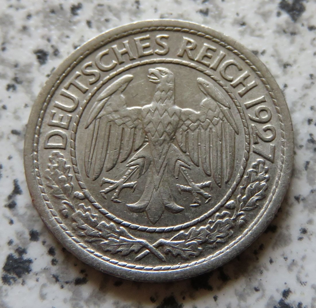  Weimarer Republik 50 Pfennig 1927 A   