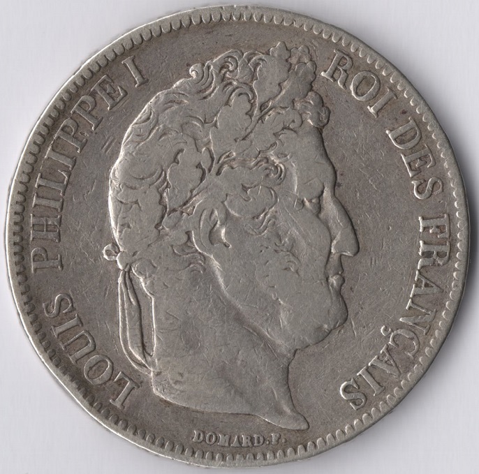  Frankreich 5 Francs 1842 BB (S) Louis Philippe I. (1830-1848) ROI DES Francais)   