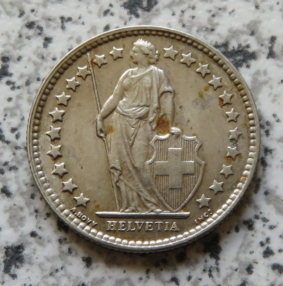  Schweiz 1/2 Franken 1960   