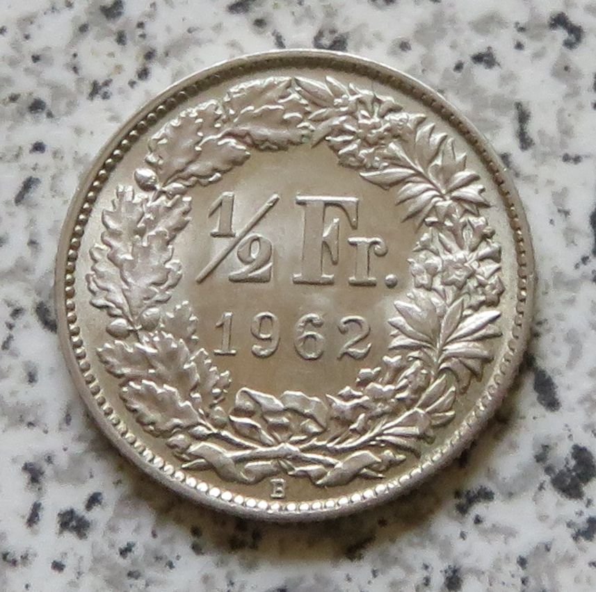  Schweiz 1/2 Franken 1962   