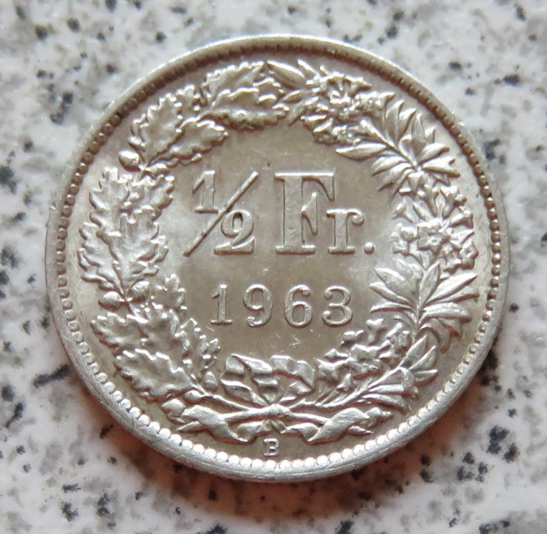  Schweiz 1/2 Franken 1963   