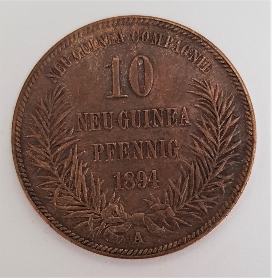  10 Pfennig Neu-Guinea - Paradiesvogel - vz+   