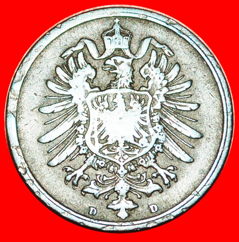  * EAGLE (1873-1877): GERMANY ★ 2 PFENNIGS 1873D! WILLIAM I (1871-1888) ★LOW START ★ NO RESERVE!   