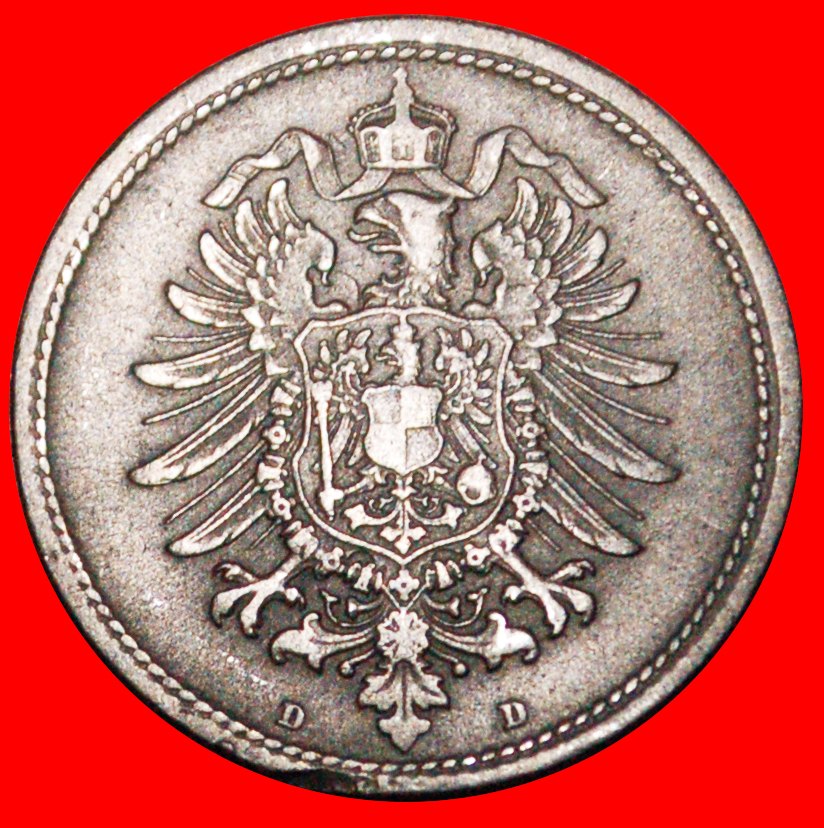  * ADLER (1873-1889): DEUTSCHLAND ★ 10 PFENNIG 1875D! WILHELM I. (1871-1888)★OHNE VORBEHALT!   