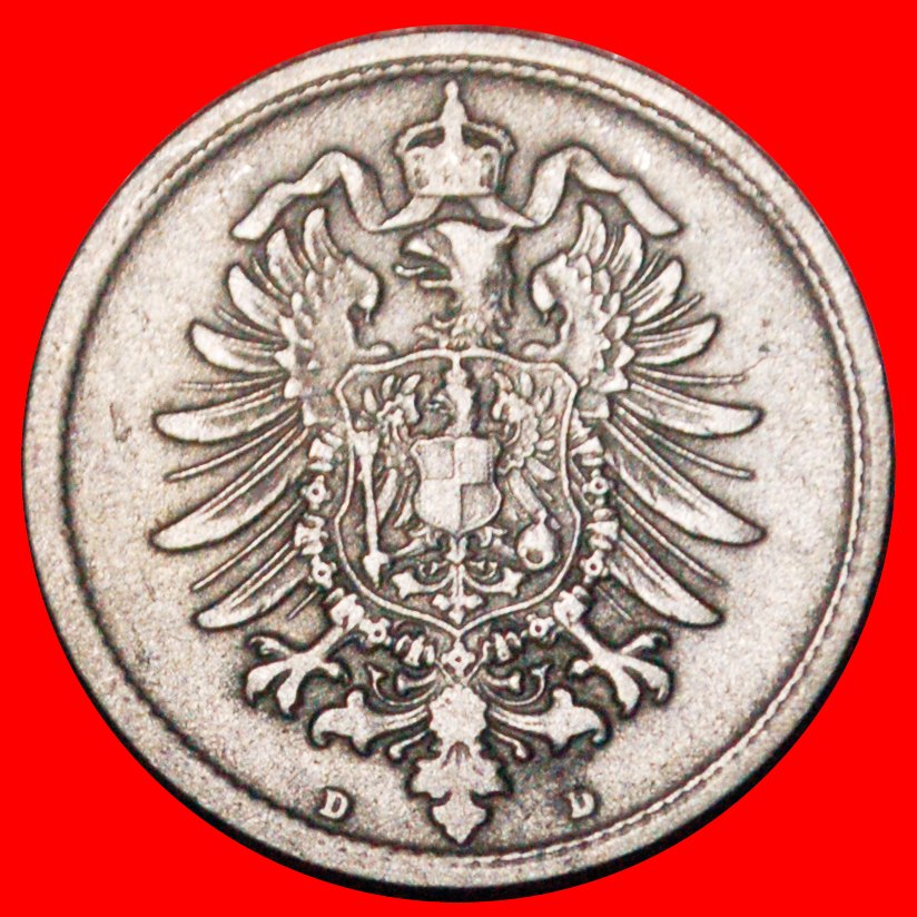  * ADLER (1873-1889): DEUTSCHLAND ★ 10 PFENNIG 1888D! WILHELM I. (1871-1888)★OHNE VORBEHALT!   