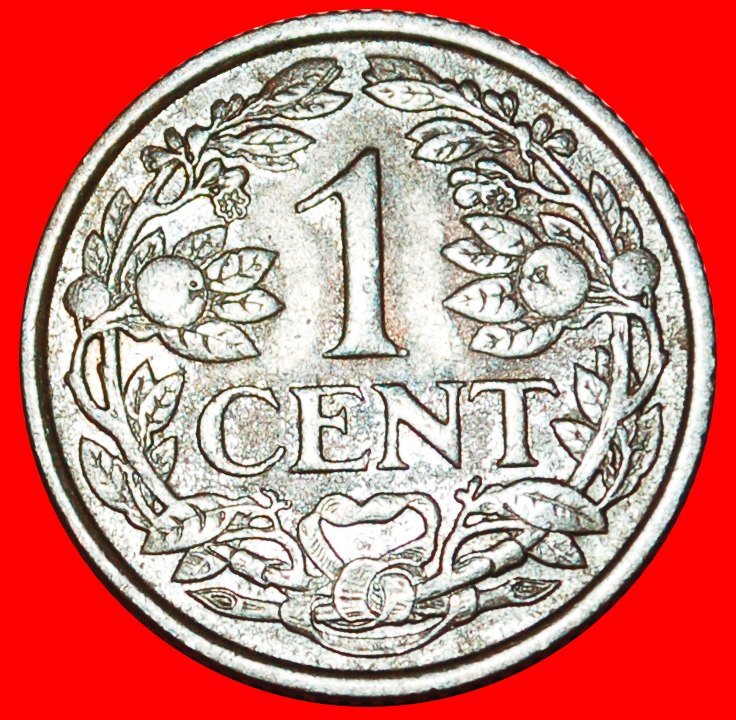  * WUCHERND LÖWE (1913-1941): NIEDERLANDE ★ 1 CENT 1929! WILHELMINA (1890-1948)★OHNE VORBEHALT!   