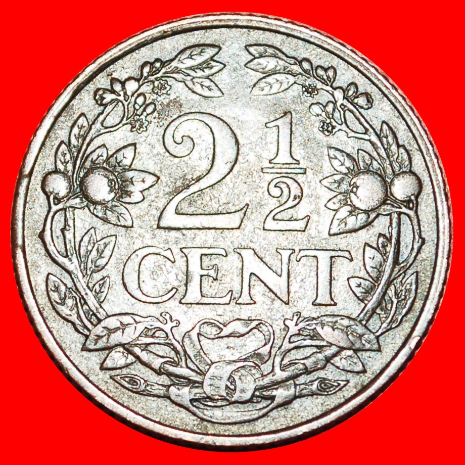* 2 sold LION (1912-1941):NETHERLANDS★2 1/2 CENTS 1916! WILHELMINA 1890-1948★LOW START ★ NO RESERVE!
