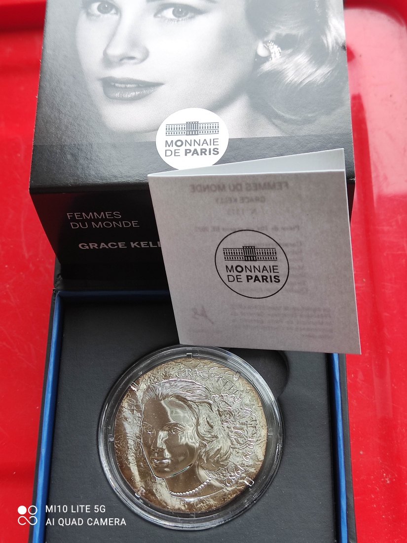  Frankreich 10 Euro 2022 Silber Grace Kelly proof pp, Auflage: 3.000   