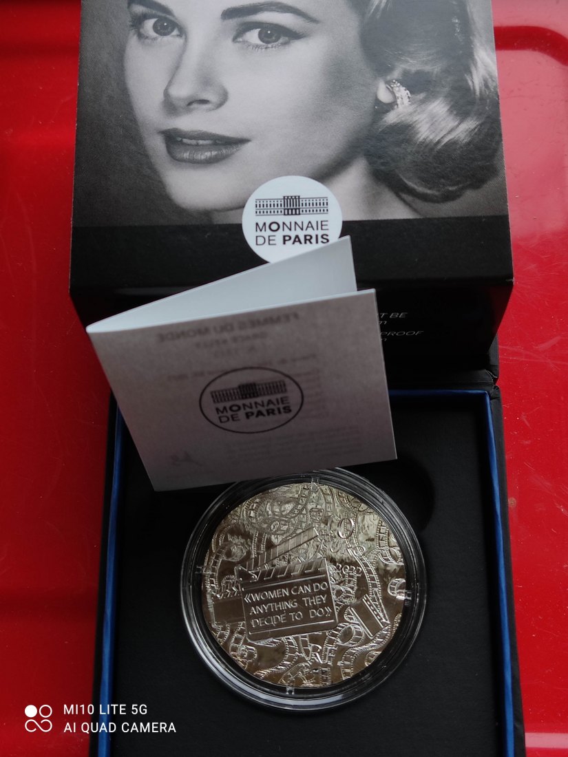  Frankreich 10 Euro 2022 Silber Grace Kelly proof pp, Auflage: 3.000   