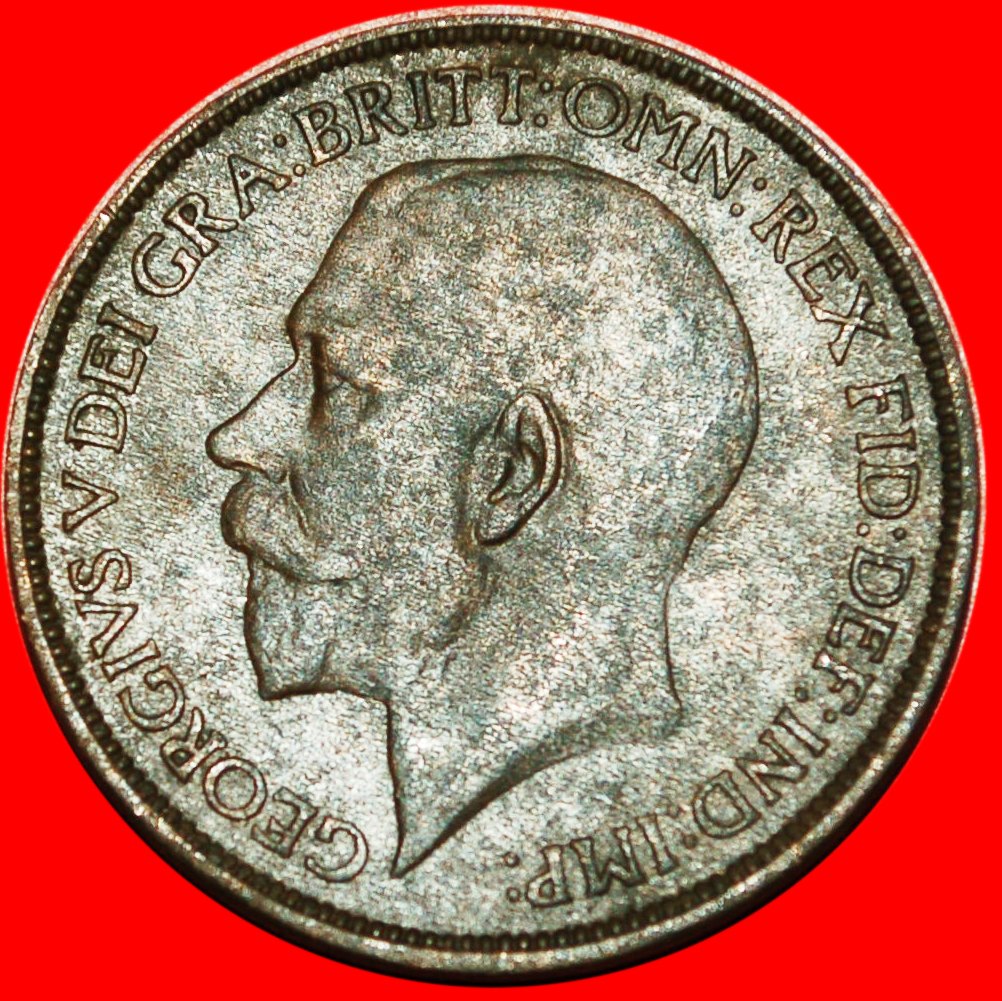  * GREAT BRITAIN: UNITED KINGDOM ★ HALF PENNY 1925! GEORGE V (1911-1936) ★LOW START ★ NO RESERVE!   