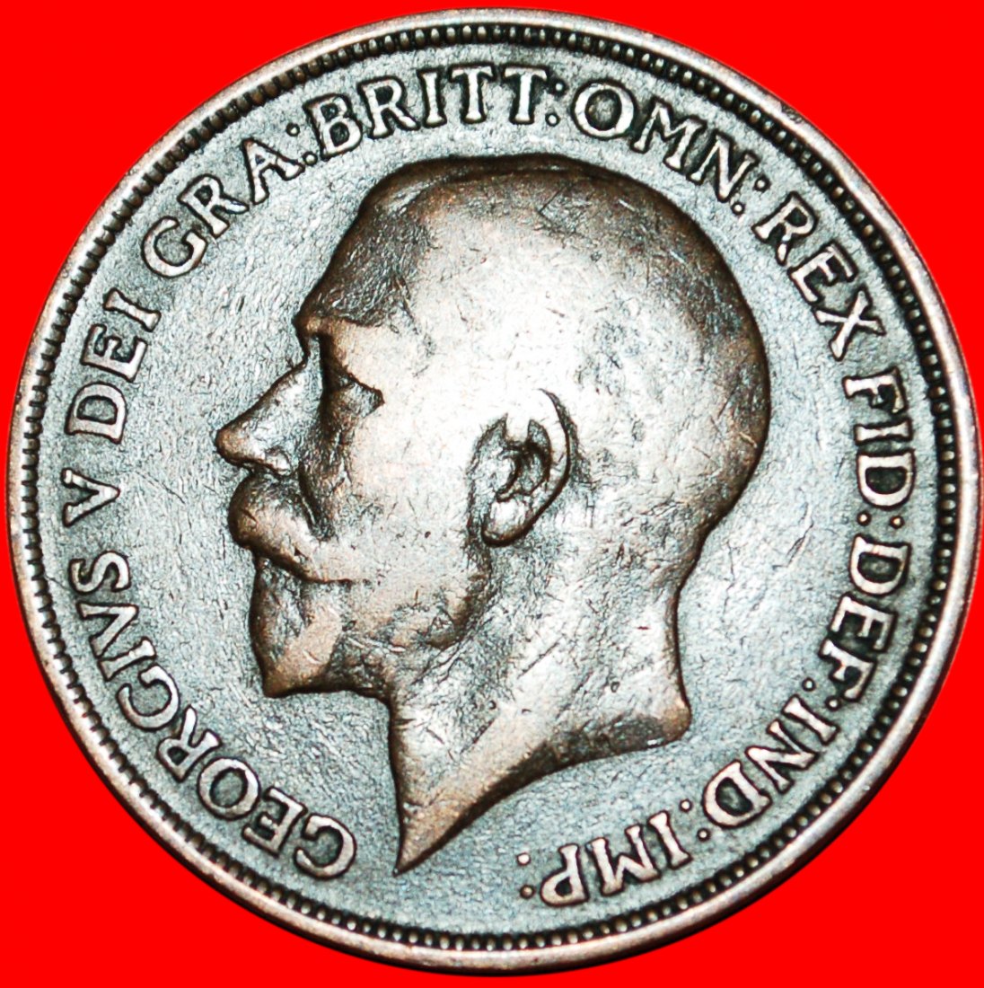  * GREAT BRITAIN: UNITED KINGDOM ★PENNY 1915! GEORGE V (1911-1936) ★LOW START ★ NO RESERVE!   