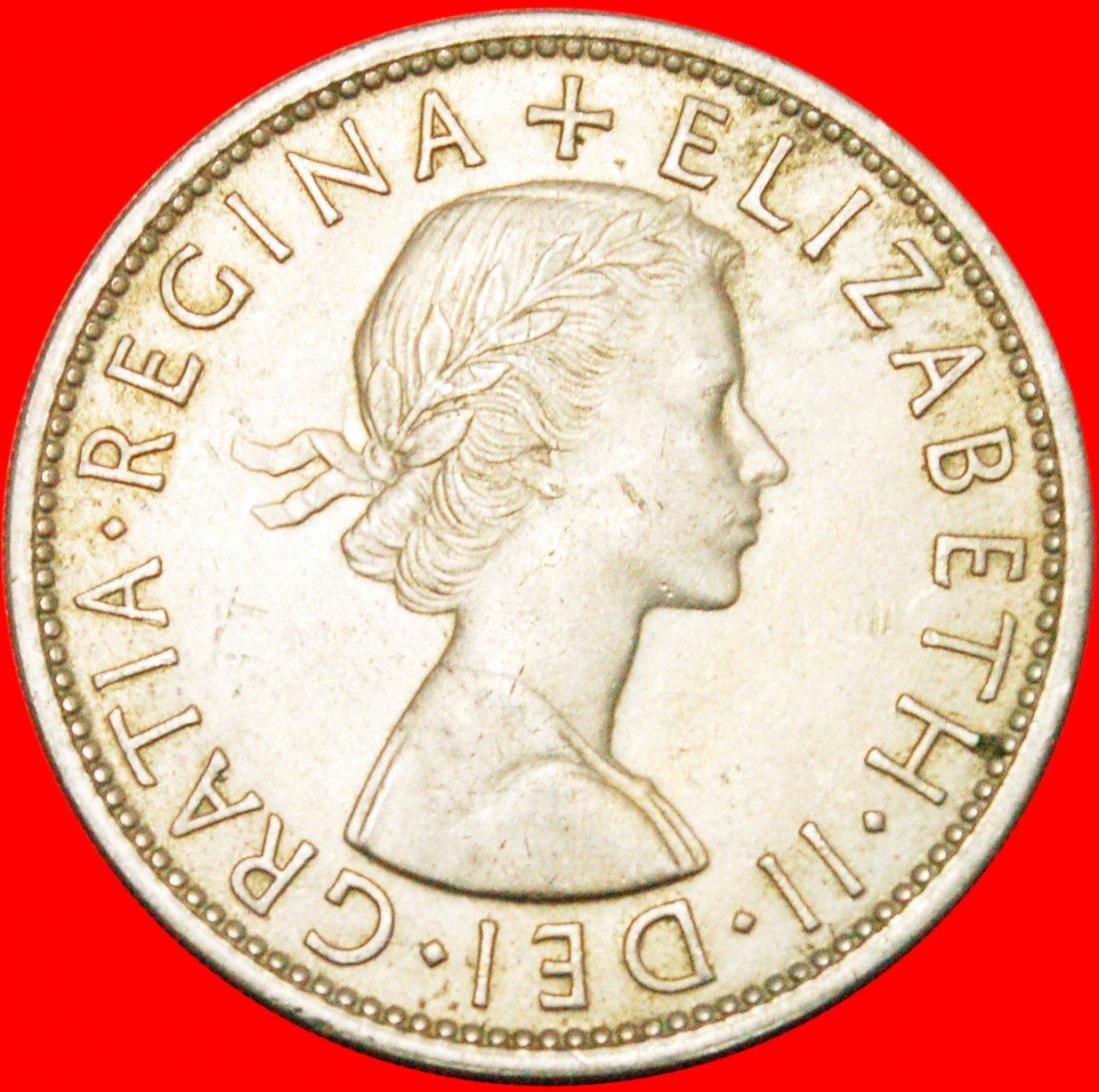  * GREAT BRITAIN: UNITED KINGDOM★HALF CROWN 1957! ELIZABETH II (1953-2022)★LOW START ★ NO RESERVE!   