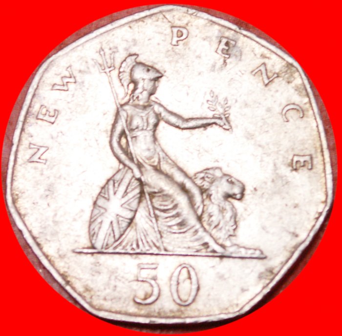  * LÖWE (1969-1981)★ GROSSBRITANNIEN ★ 50 NEUE PENCE 1981! ELISABETH II. (1953-2022)★OHNE VORBEHALT!   