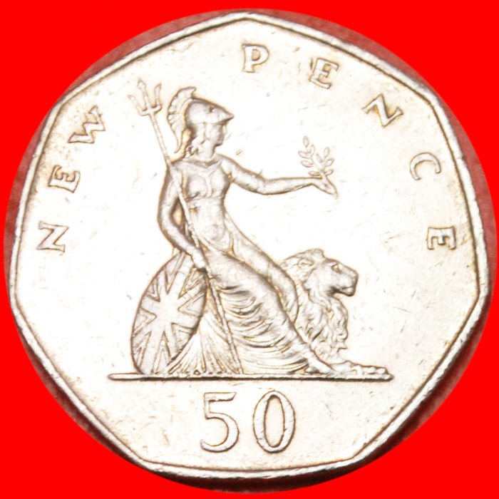  * LÖWE (1969-1981)★ GROSSBRITANNIEN ★ 50 NEUE PENCE 1976! ELISABETH II. (1953-2022)★OHNE VORBEHALT!   