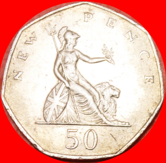  * LÖWE (1969-1981)★ GROSSBRITANNIEN ★ 50 NEUE PENCE 1980! ELISABETH II. (1953-2022)★OHNE VORBEHALT!   