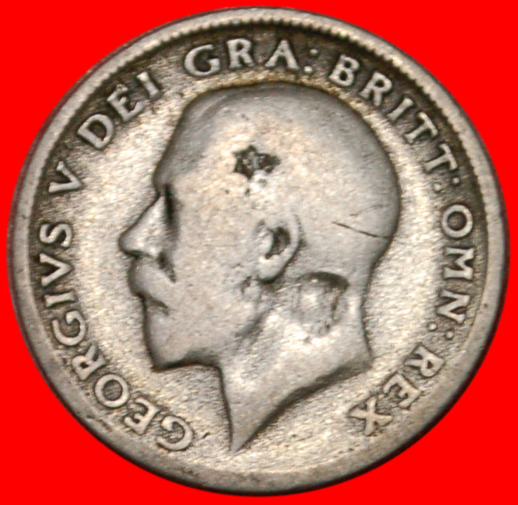  * GREAT BRITAIN: UNITED KINGDOM★6 PENCE 1921! SILVER! GEORGE V (1911-1936)★LOW START ★ NO RESERVE!   