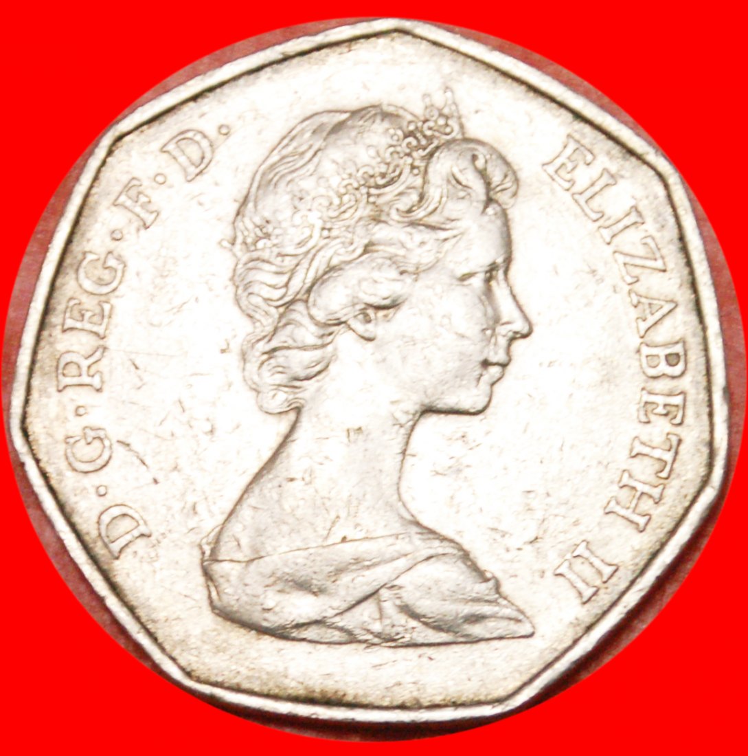  * 9 HÄNDE★ GROSSBRITANNIEN ★ 50 NEUE PENCE 1973! ELISABETH II. (1953-2022)★OHNE VORBEHALT!   