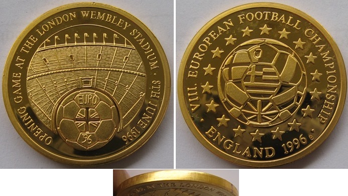  1996, England, commemorative medal:„VIII European Football Championship”   