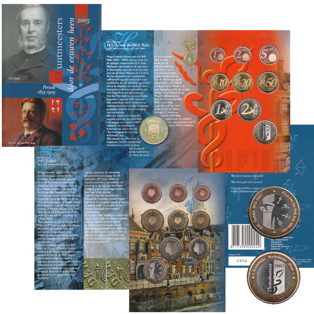  Offiz. Sonder-KMS Niederlande *Münzmeister 1874-1909* 2005 nur 3.500 Stück!   