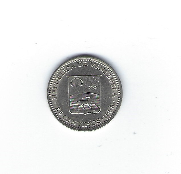  Venezuela 25 Centimos 1965   