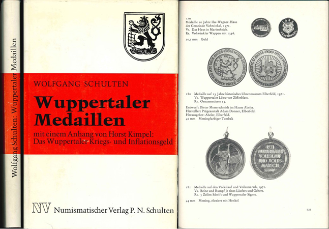  Schulten, Wolfgang. Wuppertaler Medaillen. Frankfurt 1977   