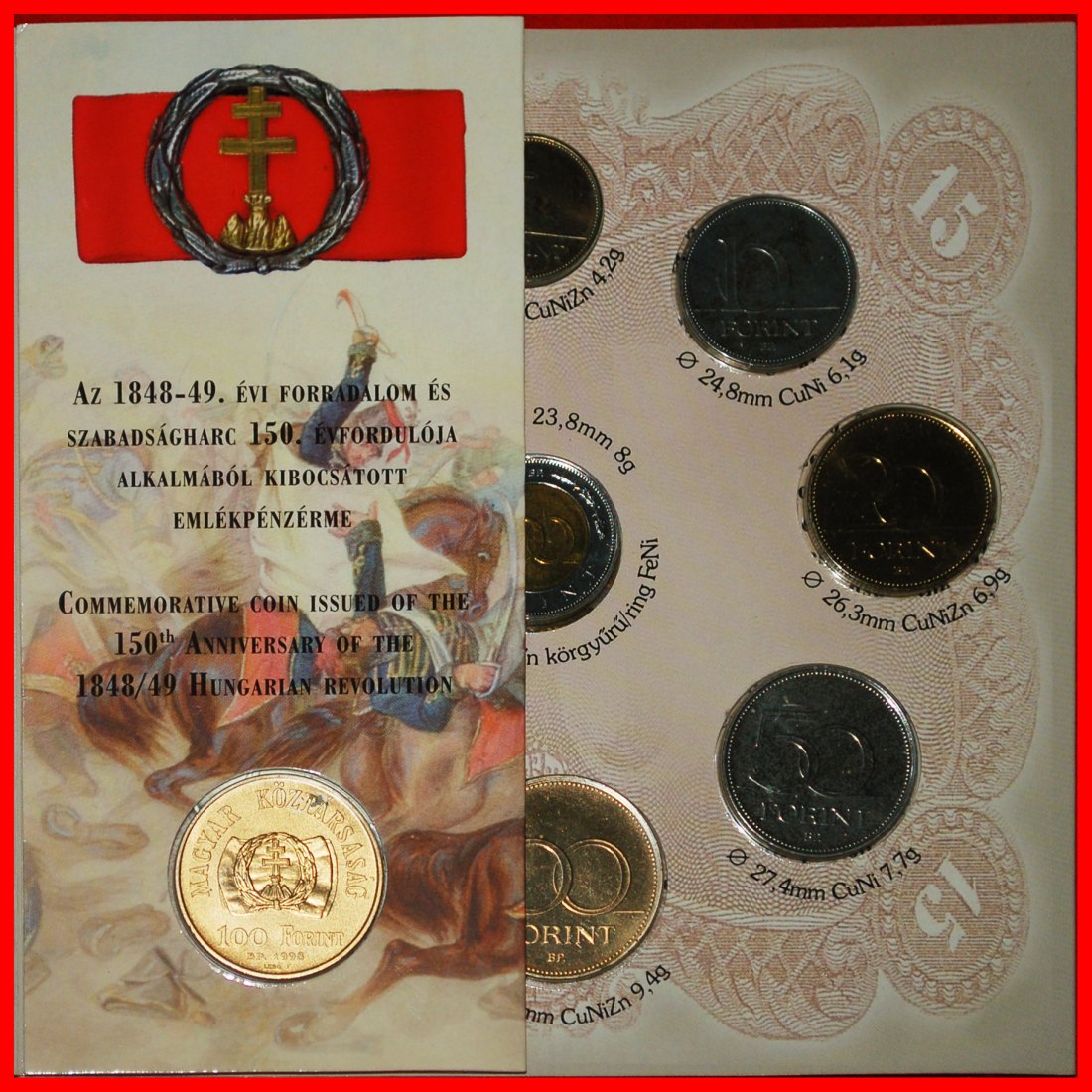  * REVOLUTION 1848: HUNGARY ★ MINT SET 1998 BU (11 COINS) RARE SILVER!★LOW START ★ NO RESERVE!   